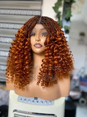 Beautiful, Curly Braided Wig With a Closure