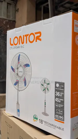Lontor 18" Rechargeable Standing Fan