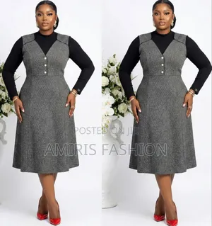 Turtle Neck Long Sleeve Office Gown