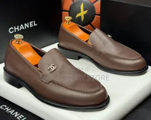 Chanel Genuine Leather Luxury Designer Men's Shoes