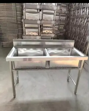 Heavy-Duty Stainless Steel Double Bowl Commercial Sink