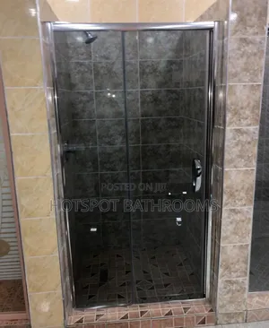 100cm Shower Door Complete Tempered Glass