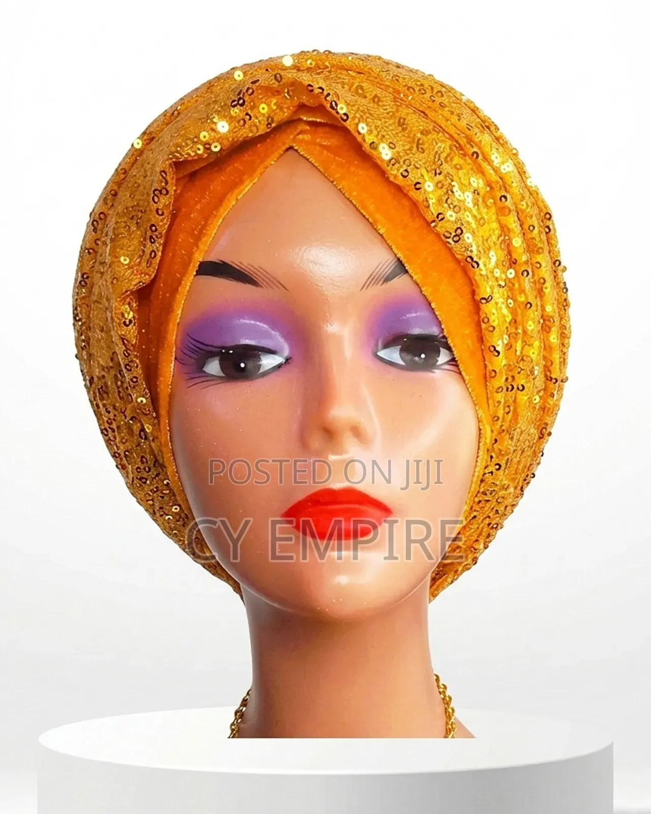 Lux Sequin Turban Wrap