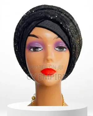 Lux Sequin Turban Wrap