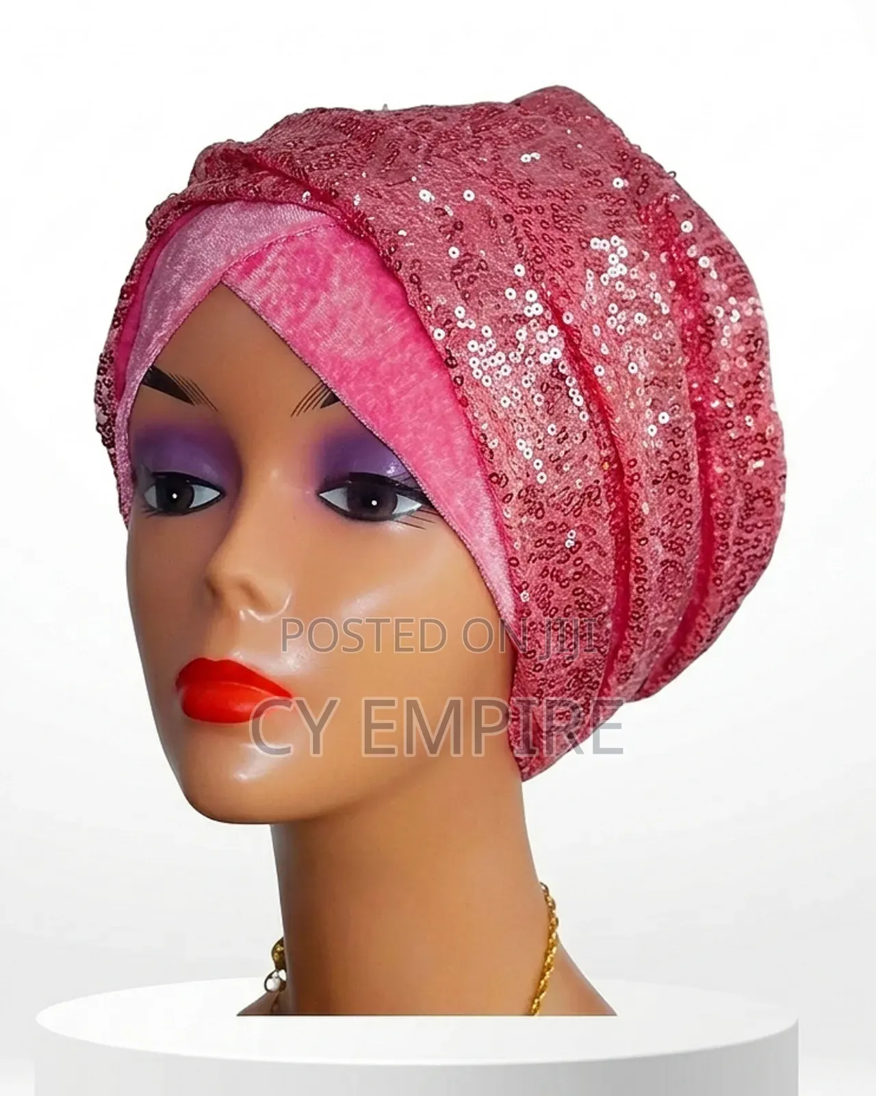 Lux Sequin Turban Wrap