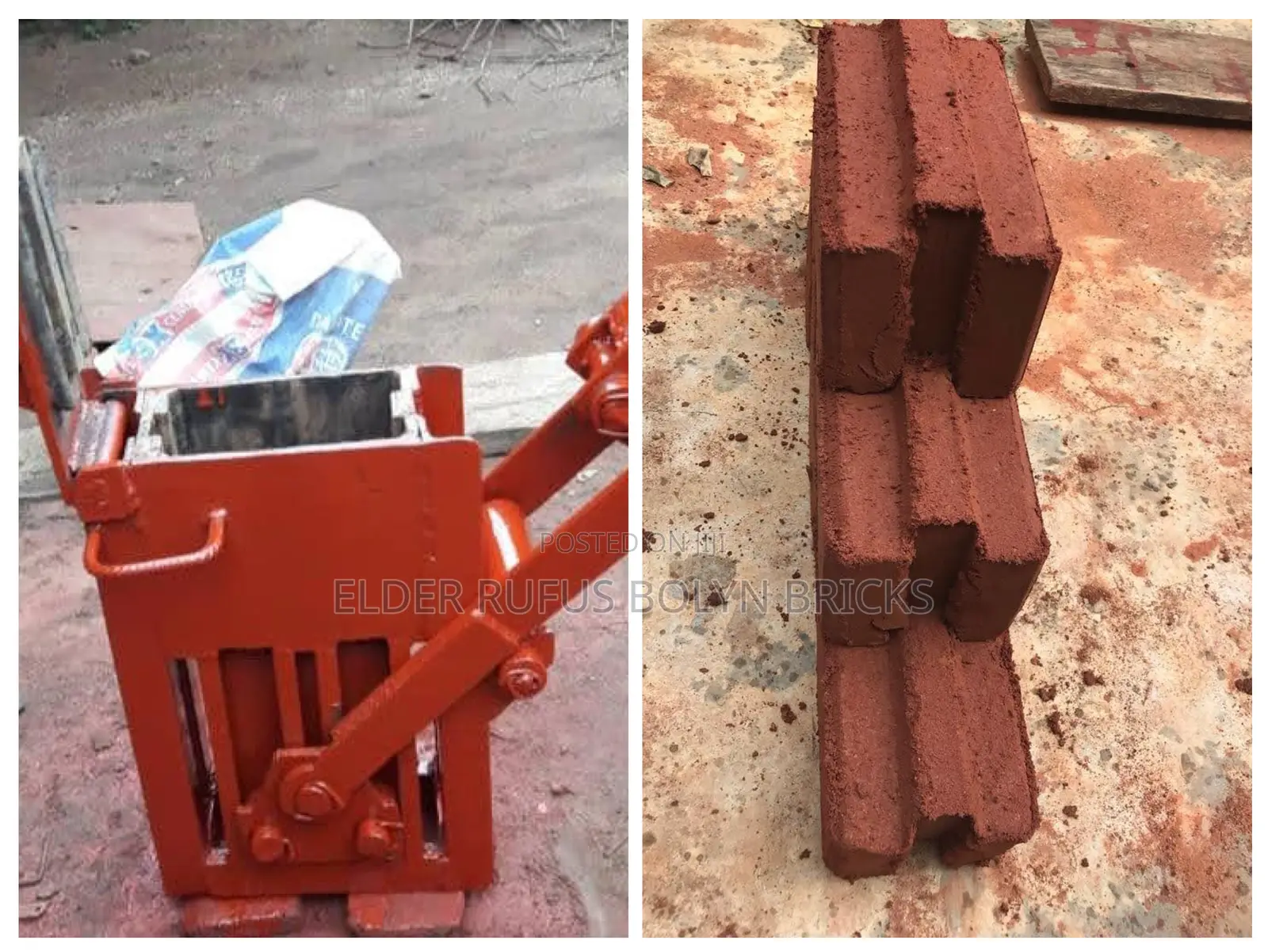 6 Inches Hydraform Interlocking Machine Manual Brick