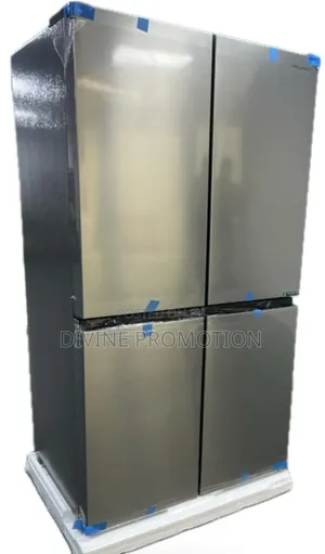 Hisense 4 Doors 392 Liters Side by Side Refrigerator, Silver Color.