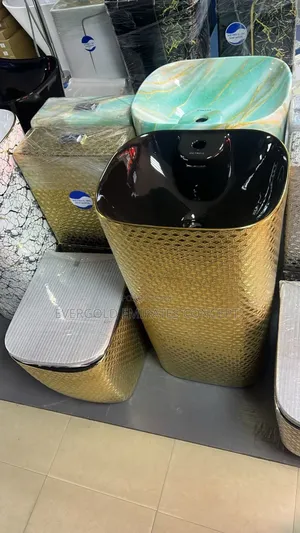 England Gold and Black Water Closet With Standing Basin Available