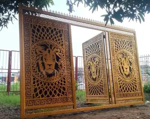 Lion Head Wrought Iron Gate Sliding
