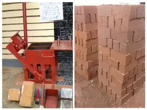 Clay Brick Press Machine;Makes 2bricks Per Time Manual/Multi Purpose