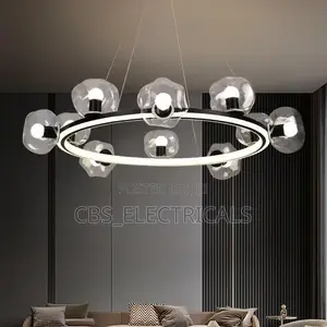Modern Geometric Triple-Square Chandelier