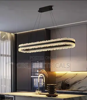 Crystal Linear Halo Chandelier