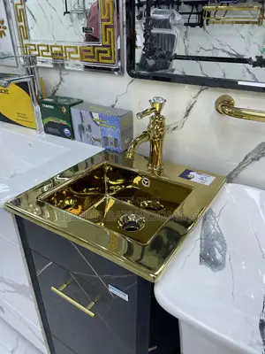 Gold Standing Cabinet With Tap