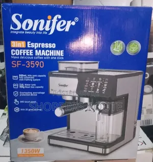 Sonifer 3-in-1 Expresso Coffee Machine With Integrated Coffee Grinder