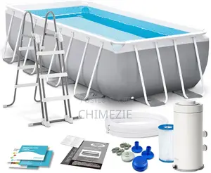 Intex 13ft by 6.6ft Prism Frame Premium Pool W Ladder Filter Machine