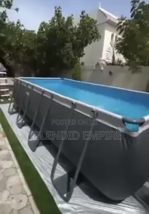 Intex Rectangular Frame Above Ground Pool 18ft X 9ft X 52” Height