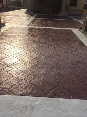 Brown Floors, Wood Stamp, Interlock Paining