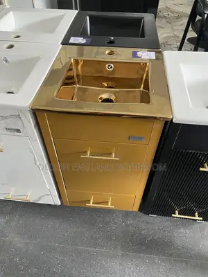 Gold Cabinet Basin