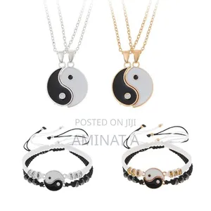 Couple Best Friend Necklace and Bangle - Gold or Silver