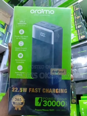 Oraimo Powernova Q31 (Opb-7300q) 30,000mah 22.5w Super-Fast Power Bank