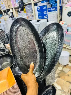 Oval-Shaped Melamine Unbreakable Fish Plate - 12pcs