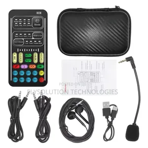 I9 Voice Changer + Headphones + Microphone Sound Card Audio Effect