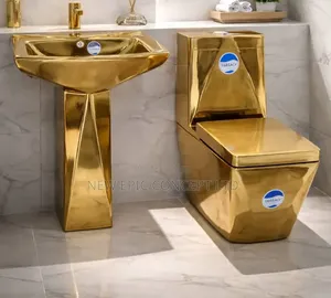 Special Gold Master Toilet Seat With Wash Hand Basin