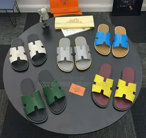High Quality Luxury Hermes Men Pam Slides