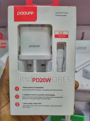 Poolee Pd 20w Fast Charger With C-C Cable
