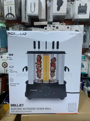 Porodo Grilljet Electric Rotisserie Kebab Grill Auto-Rotating Skewers