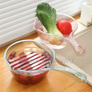 12pcs Transparent Multipurpose Long Handle Water Scoop