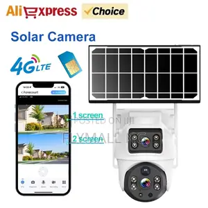 V380 Max 4g Dual Lens Solar PTZ Outdoor Camera With Auto Tracking