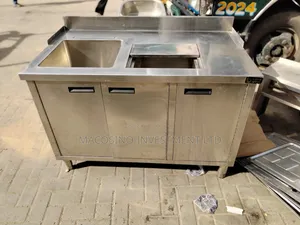 Foreign Used Commercial Stainless Steel Sink and Work Table