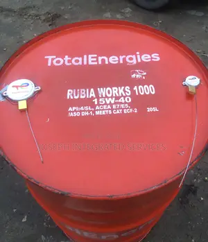 205-Liter Drum of Totalenergies Rubia Works 1000 15w-40 Engine Oil.