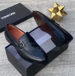 Belt Strap Loafers Corporate Shoes in Black, Blue and White Colours