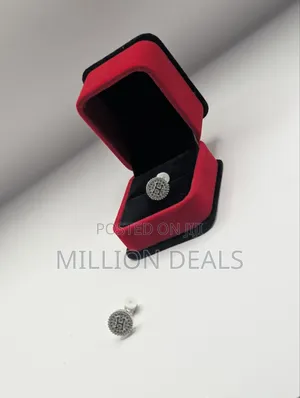 Iced Silver Luxe Men’S Silver Magnetic Earrings