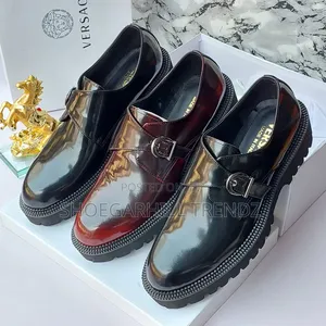 Men's Prada Patent Monk Strap Shoes