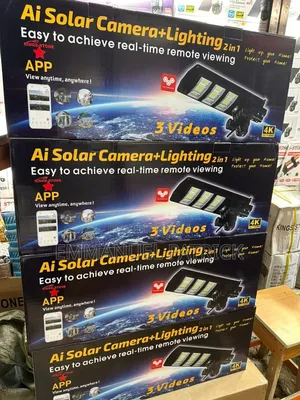 Solar 4g V380 Pro Triple Lens Camera With Street Light