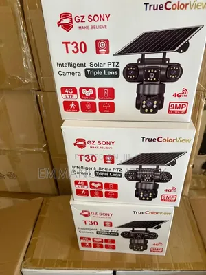 Triple Lens V380pro 4g Solar Security Camera