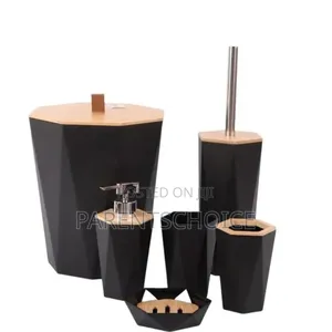 6-Piece Bathroom Set - Black