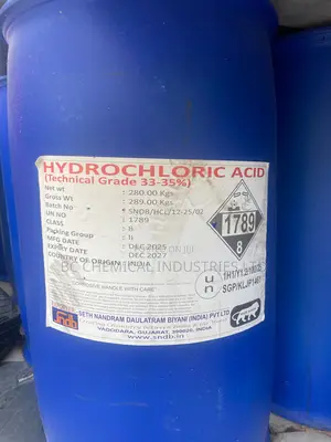 Hydrochloric Acid,280kgs Drums