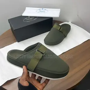 High Quality Luxury Prada Green Mule