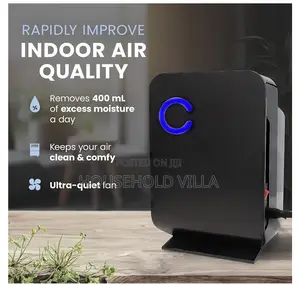 Cuqoo 1.3l Electric Mini Dehumidifier Air Purifier Black Low Energy