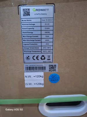 16kwh/51.2v Growatt Lithium-Iron Battery