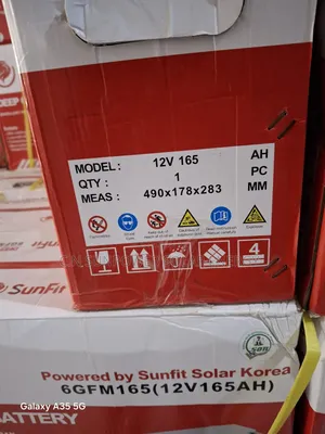 12v/165ahs Sunfit Deep Cycle Gel Battery