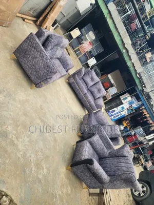 Six Seaters Sofa Fabric Chairs.