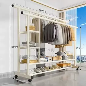 Double-Pole Clothes Rack
