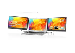 V2com Laptop Triple Screen Extender - 14 Inch Ips FHD 1080p