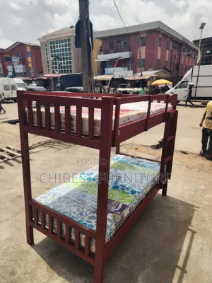 Double Decker 3by6 Wooden Bed.