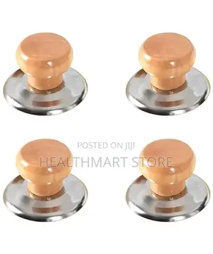 4pcs Solid Wood Bead Pot Lid Handles Cover Replacement Handgrip